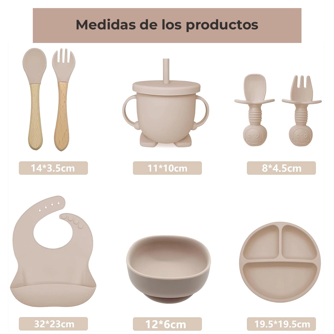Set de Vajilla Antiderrames para Bebés (6 piezas)