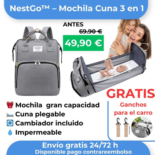NestGo™ – Mochila Cuna 3 en 1 para Bebés