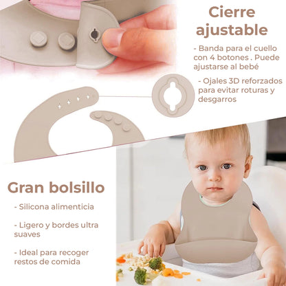 Set de Vajilla Antiderrames para Bebés (6 piezas)