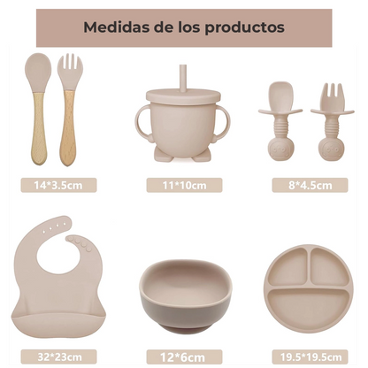 Set de Vajilla Antiderrames para Bebés (6 piezas)